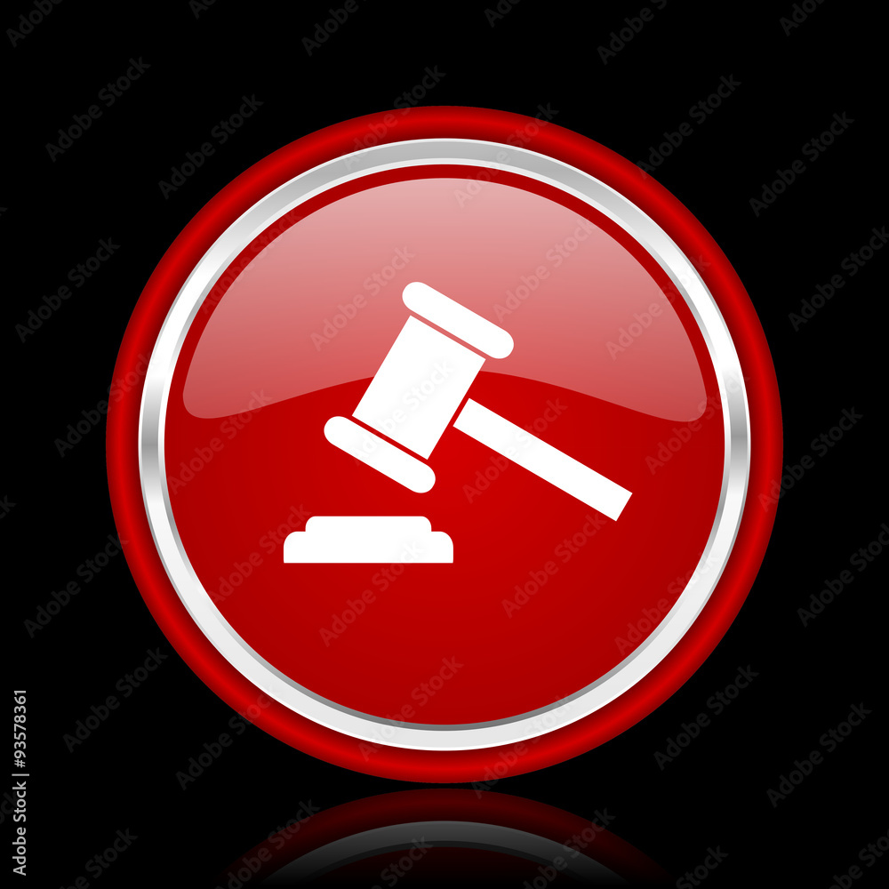 auction red glossy cirle web icon on black bacground auction red glossy cirle web icon on black bacground