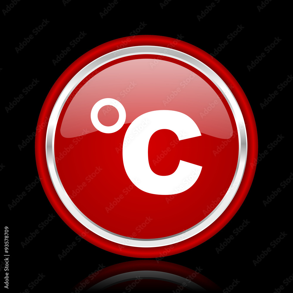 celsius red glossy cirle web icon on black bacground celsius red glossy cirle web icon on black bacground