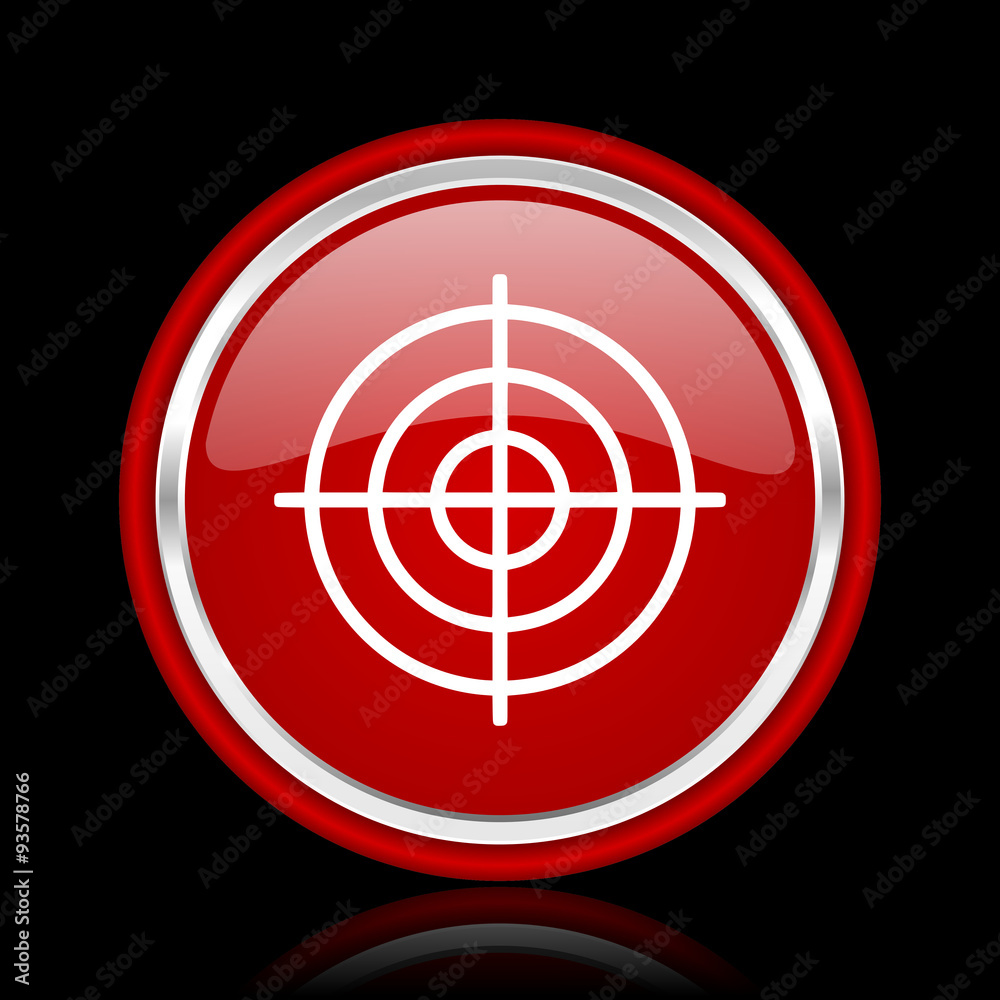 target red glossy cirle web icon on black bacground target red glossy cirle web icon on black bacground