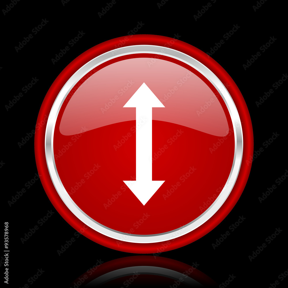 arrow red glossy cirle web icon on black bacground arrow red glossy cirle web icon on black bacground