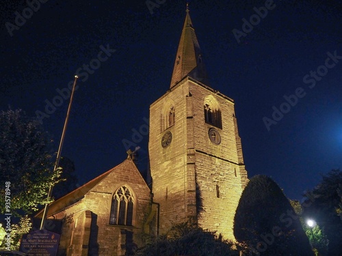 Canvas Print St Mary Magdalene church in Tanworth in Arden at night