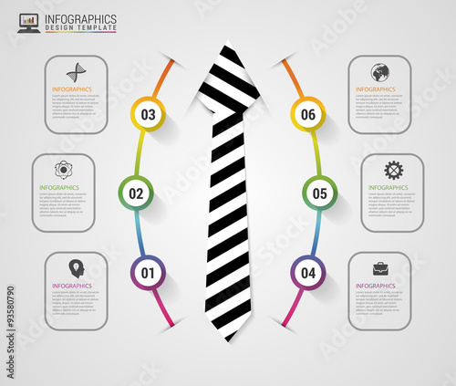 Modern business infographic concept. Businessman. Vector illustration