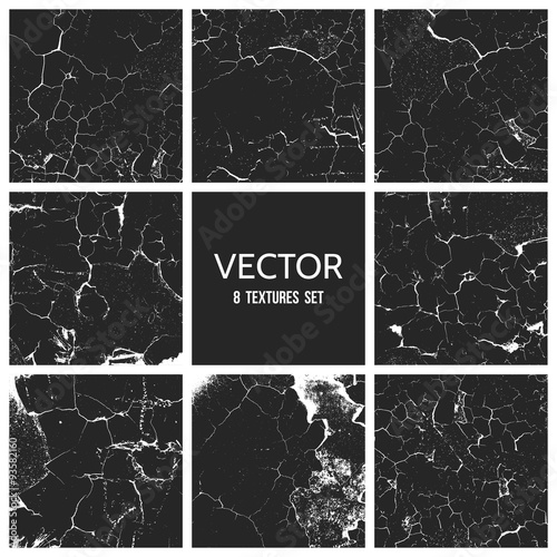 Cracked paint vector texture. Grunge background