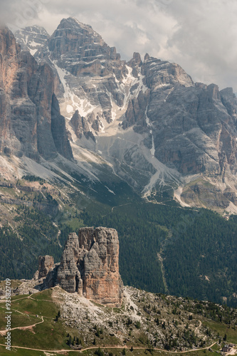 eroded cliffs in Dolomites