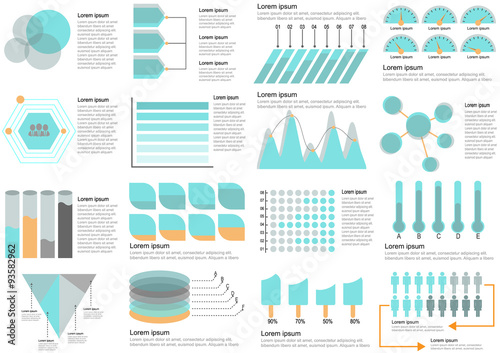 Collection of infographic set elements for