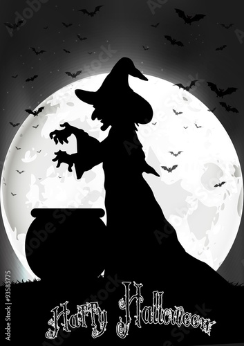The witch cooks on the full moon
