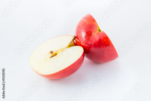 Red apple isolated on white background cutout