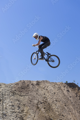 BMX rider stunt