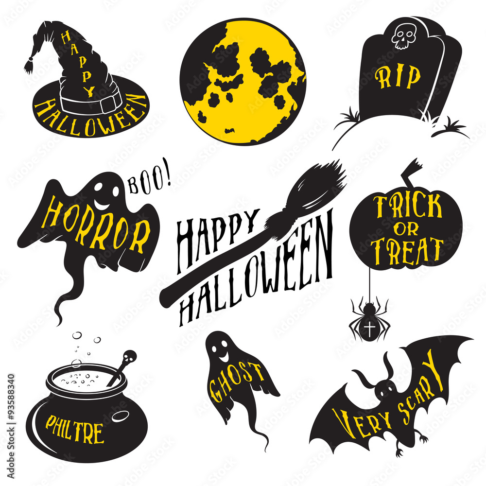 Halloween day collections design elements.