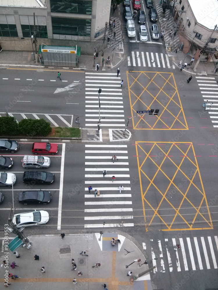 Aerial View of Busy São Paulo Intersection Aerial View of Busy São Paulo Intersection