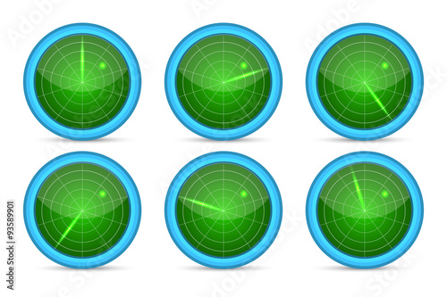 Radar screen vector