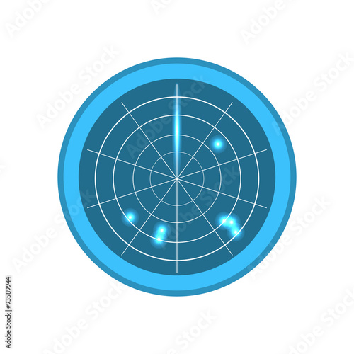 Radar screen vector