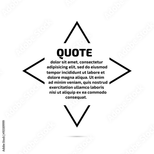 Quote text bubble. Template vector set