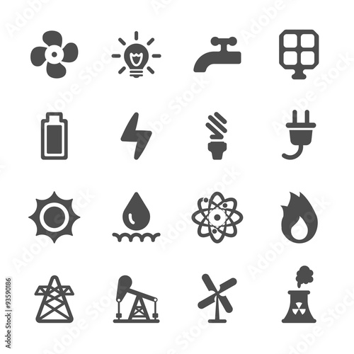energy icon set, vector eps10