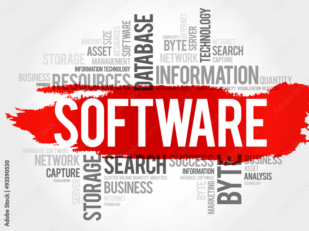 Fototapeta premium Software word cloud, business concept