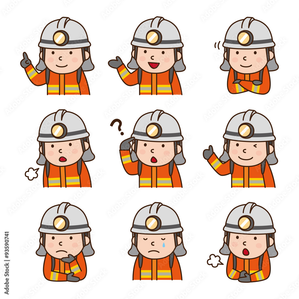 Fototapeta premium 表情_消防士