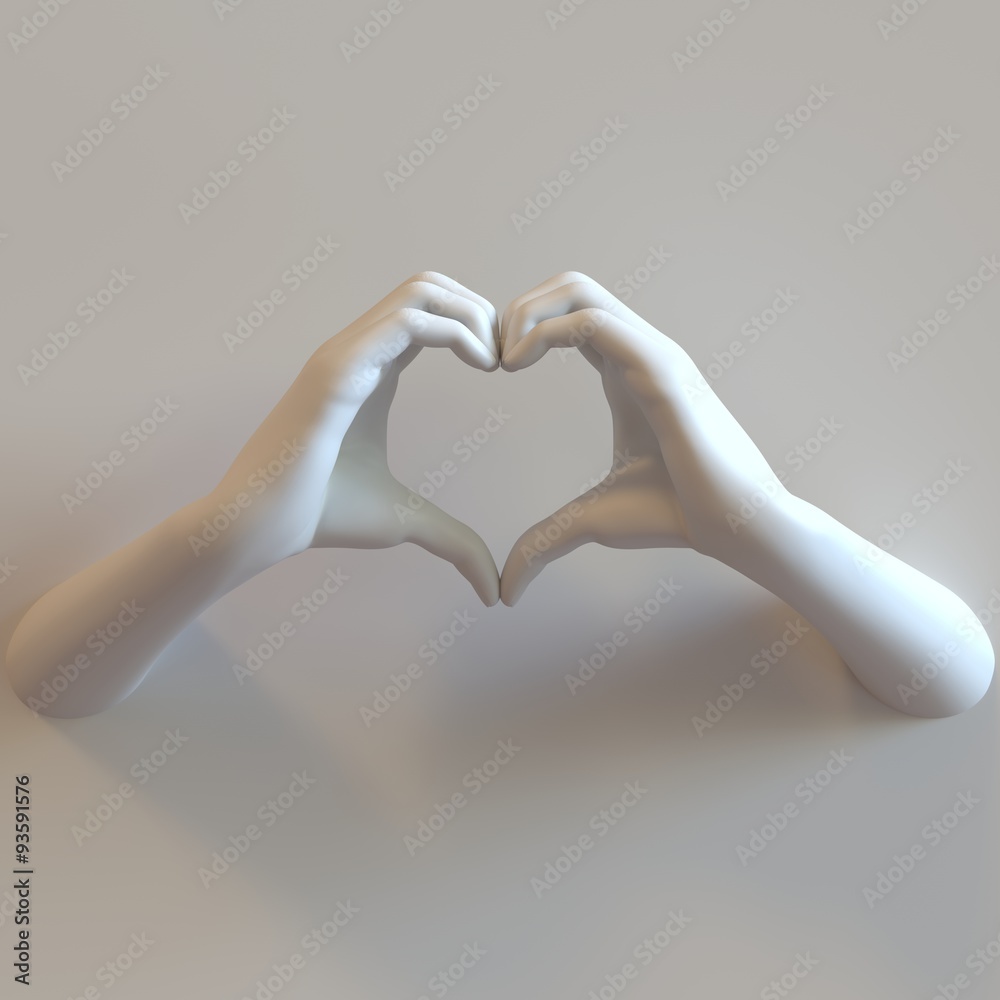Yong Women Pose Heart Shape By Two Hands Stock Photo, Picture and Royalty  Free Image. Image 23425411.