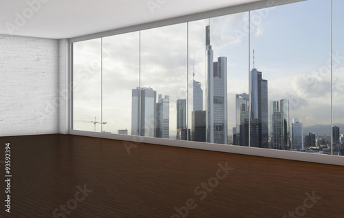 emty room with skyline in the background