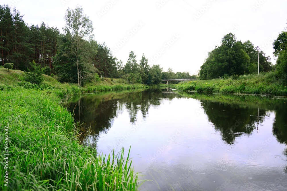 River Sventoji in Andrioniskis town Anyksciai district