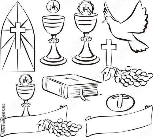 Holy communion - vector symbols