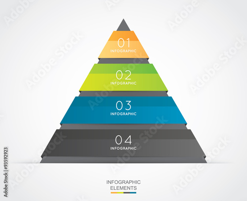 Triangle infographic for business project
