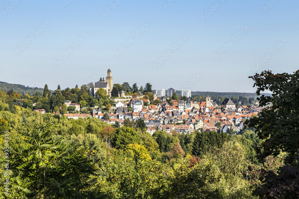 view to old town and castle of Kronberg