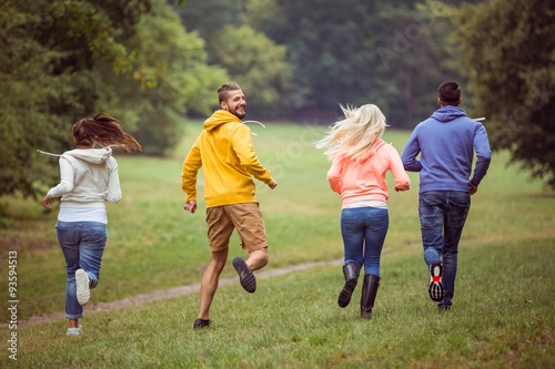 Friends on a hike together