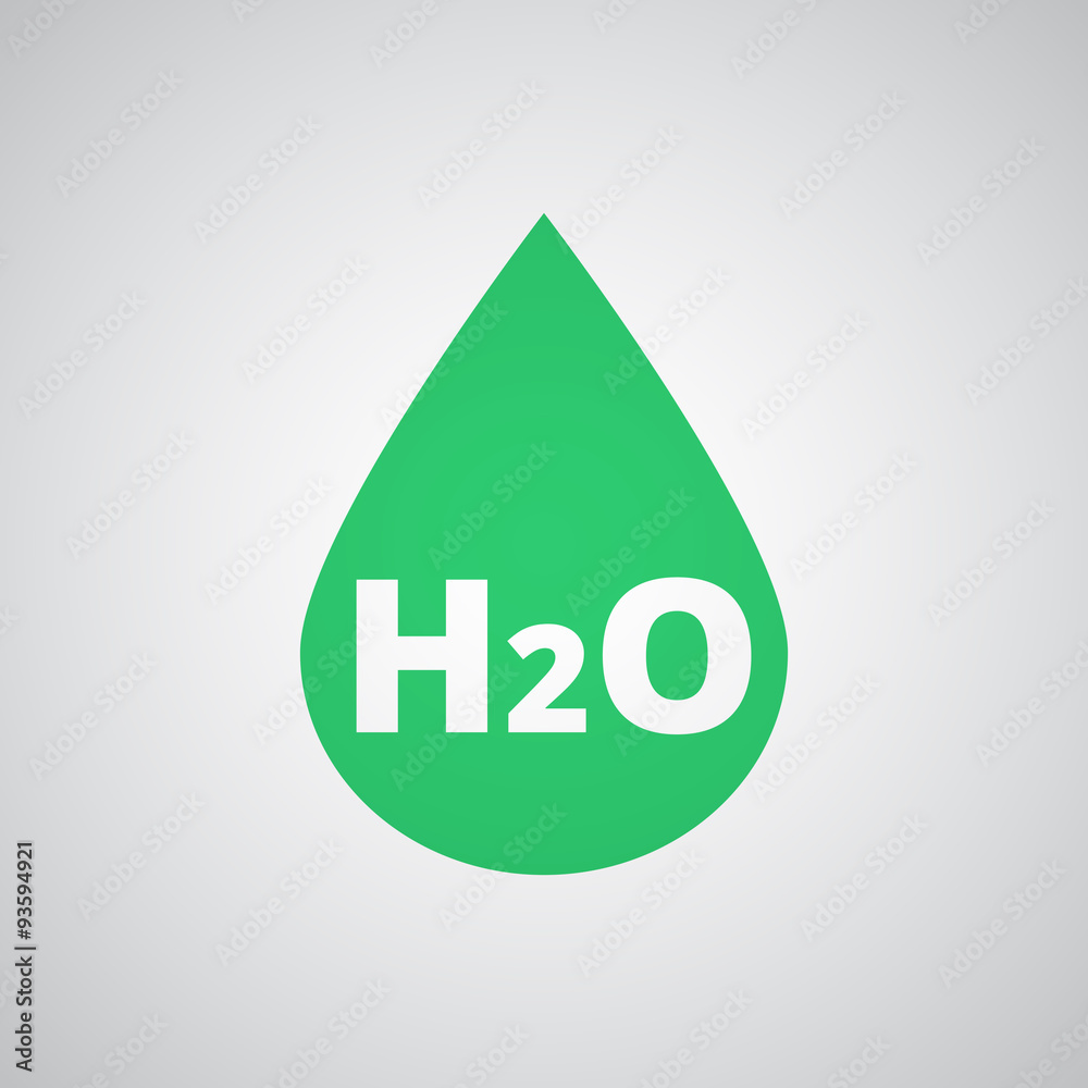 Flat green Water icon