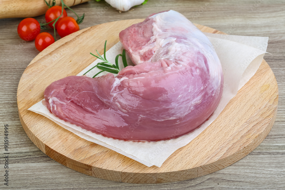 Raw pork fillet Raw pork fillet