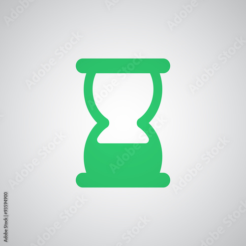 Flat green Hourglass icon
