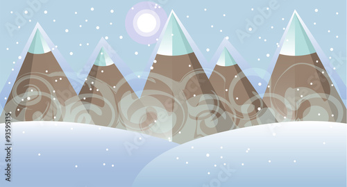 Winter mountain landscape