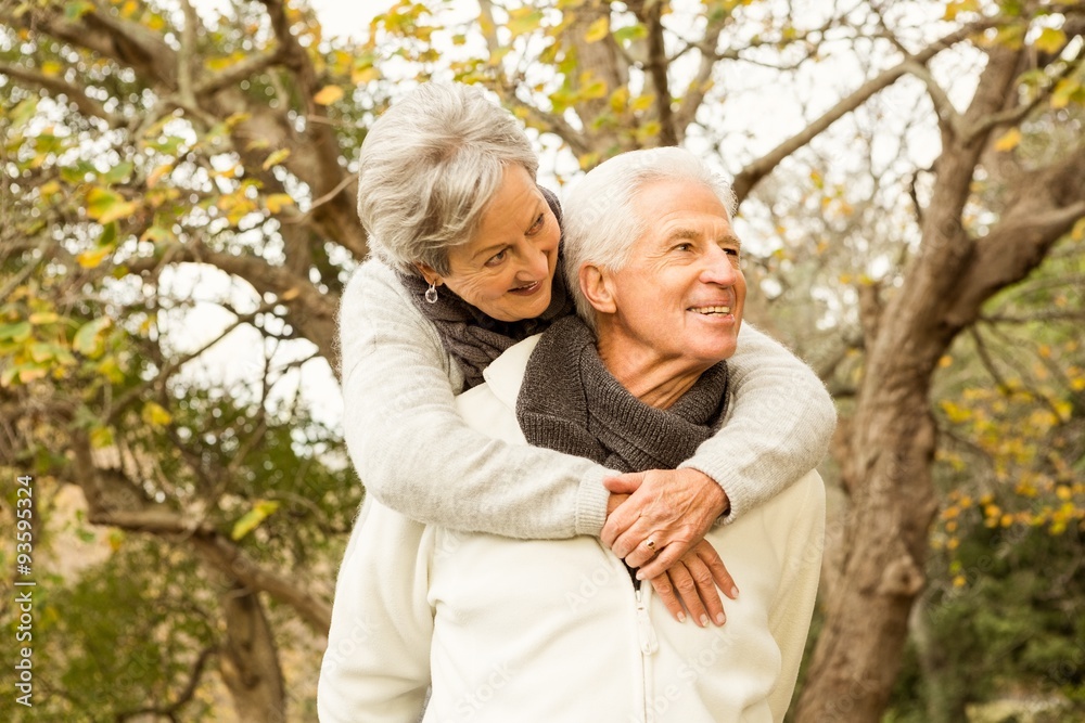 Senior couple in the park Senior couple in the park