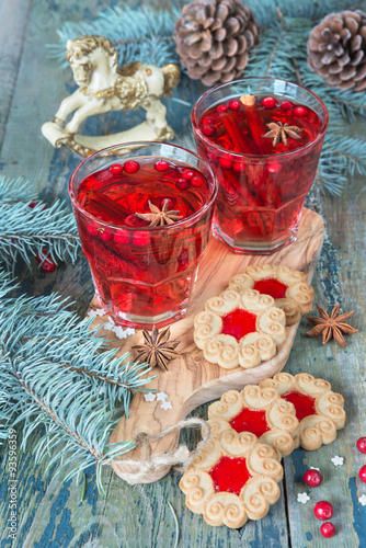 Hot mulled wine