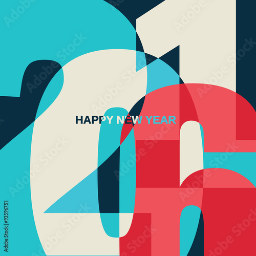 Happy New 2016 Year Card Design
