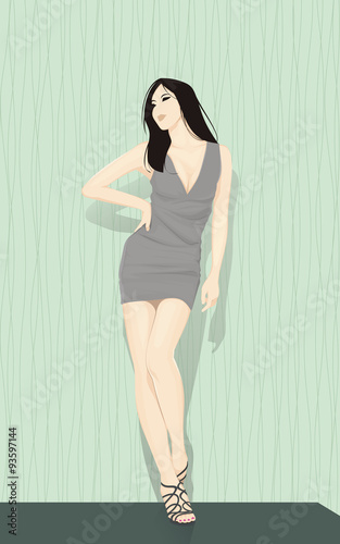 Girl in evening dress
