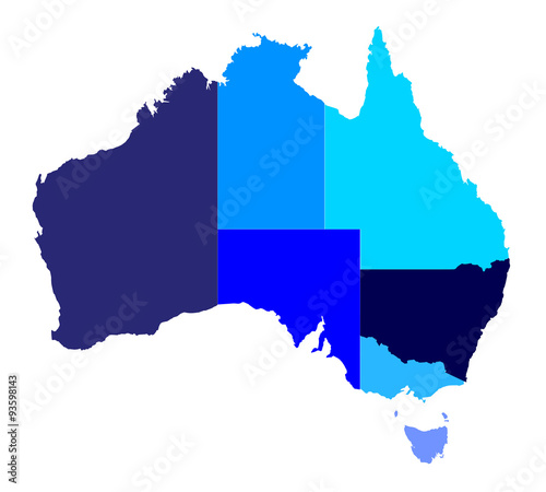Australia State Silhouette