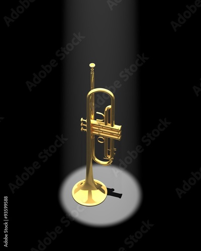 スポットライトを浴びるトランペット Stock イラスト Adobe Stock
