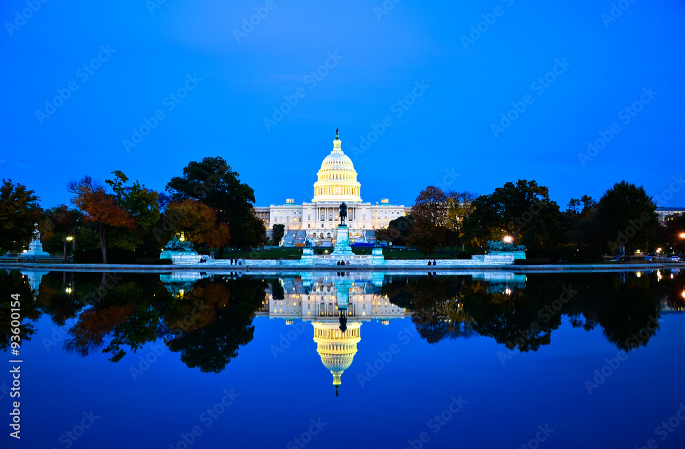 The United States Capitol building in Washington DC, USA