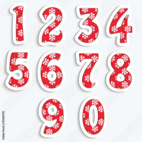 The figures for Christmas design