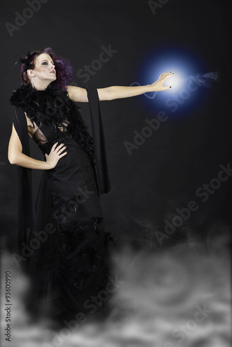 Witch casting a spell