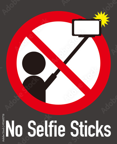 Sign of Selfie stick ban