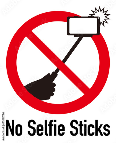 Sign of Selfie stick ban