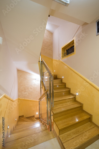 Stairs in luxury apartment