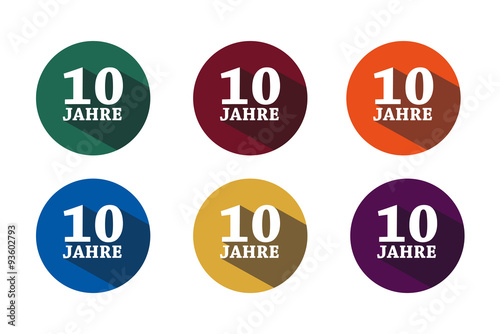 10-Jahre Button Set