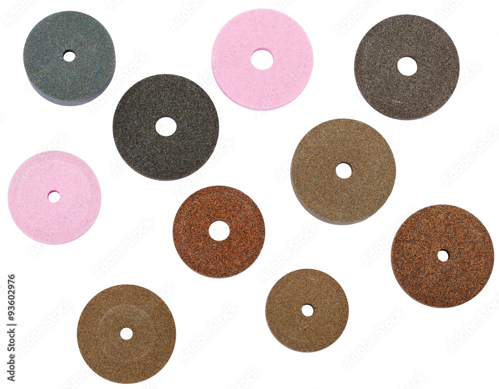 Abrasive wheels isolated on a white background Abrasive wheels isolated on a white background