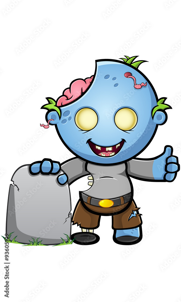 Blue Zombie Character