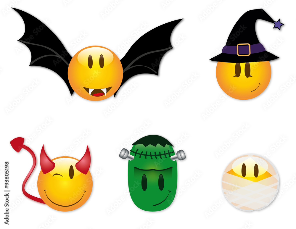 Fototapeta premium Halloween Smiley Sammlung