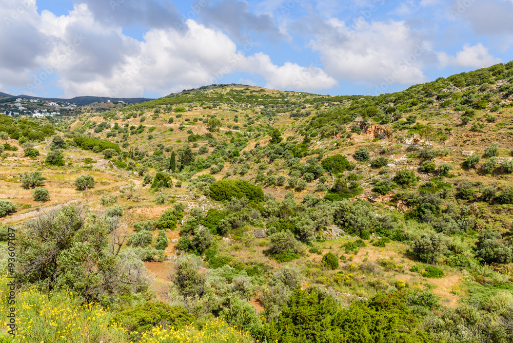 Picturesque mountains, Paros island, Cyclades, Greece.