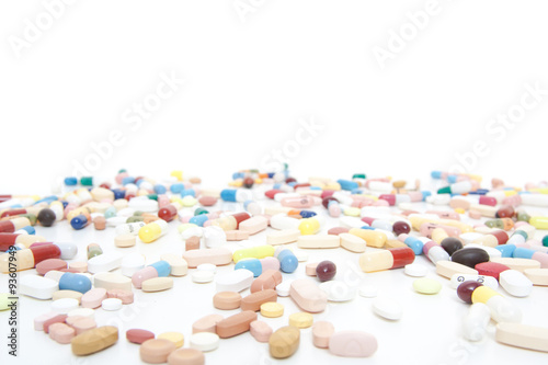 Various pharmaceuticals. All on white background