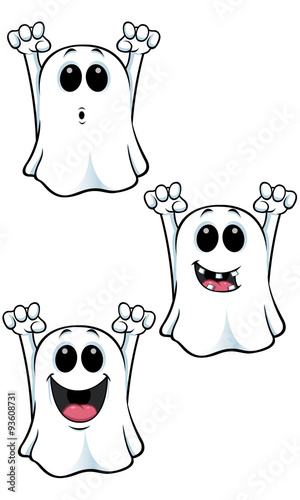 Cartoon Ghost Character - Set 4